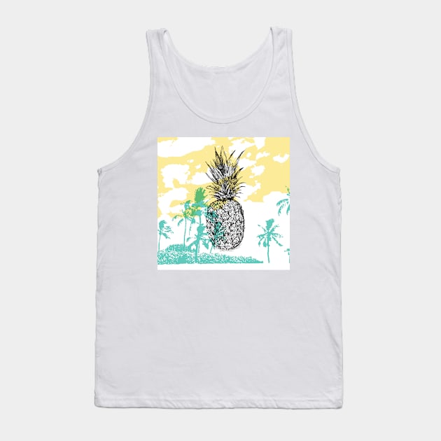 Pineapple print Tank Top by rachelsfinelines